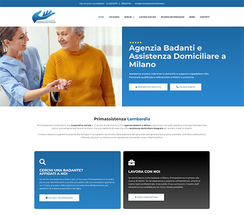 Primassistenza Lombardia - Realizzazione Siti Web Milano